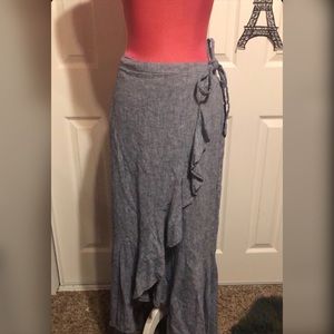 Ruffled wrap around skirt